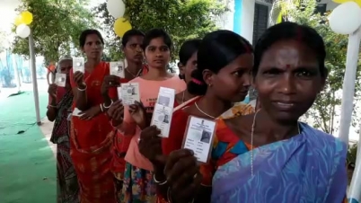 শান্তিপূর্ণভাবে হবিবপুর বিধানসভার উপনির্বাচন ভোটদান প্রক্রিয়া