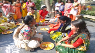 রাস পূর্ণিমা উপলক্ষে বোন ফোঁটার অনুষ্ঠান মালদায়