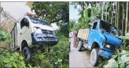 করিমগঞ্জ জেলার ফকিরবাজারে ম্যাজিক-লরির মুখোমুখি সংঘর্ষ