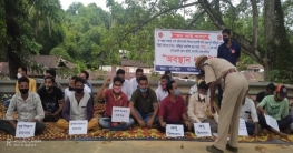 মাটিজুরিতে কাটাখাল নদীর উপর সেতু মরণফাঁদে পরিণত, বিভিন্ন সংগঠনের